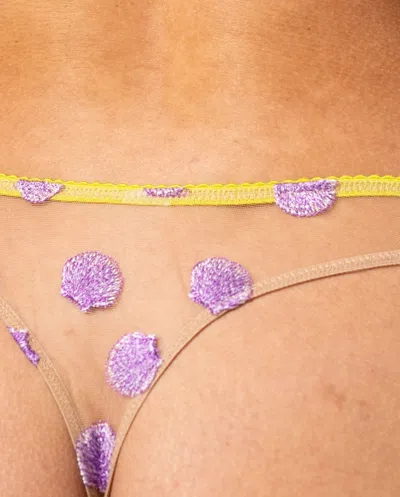 Understatement Mesh Thong Warm Nude/lilac In Multi