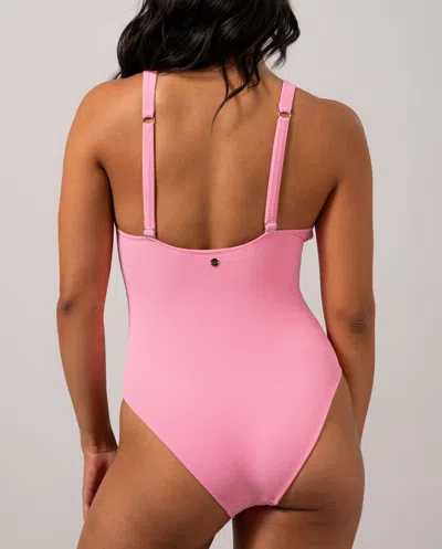 Understatement Plunge Swimsuit Candy Pink In Pink