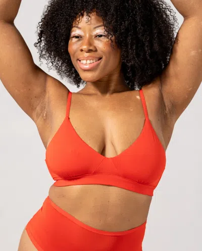 Understatement Micro Scoop Bra Fiery Red In Red