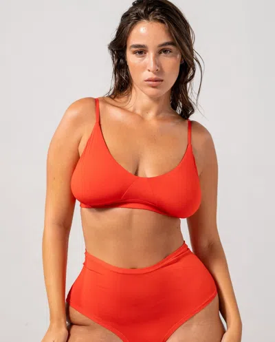 Understatement Micro Scoop Bra Fiery Red In Red
