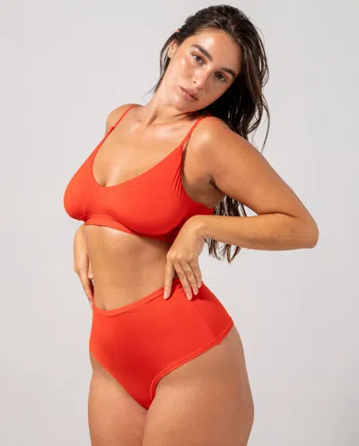 Understatement Micro Scoop Bra Fiery Red In Red