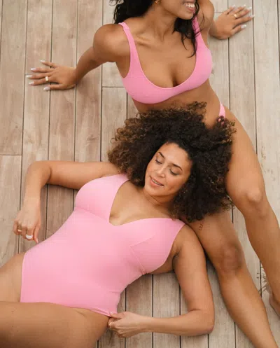 Understatement Plunge Swimsuit Candy Pink In Pink