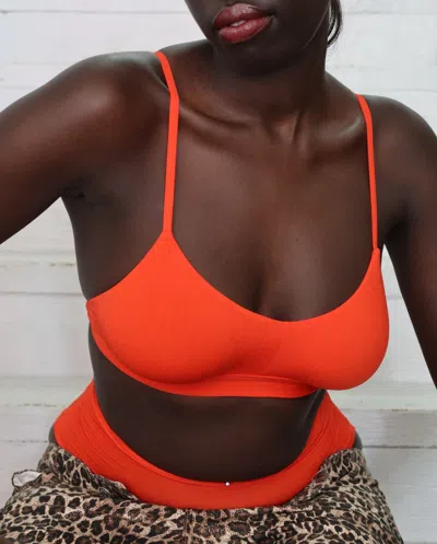 Understatement Micro Scoop Bra Fiery Red In Red