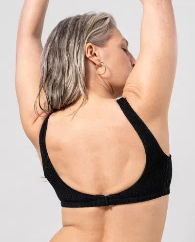 Understatement Ring Scoop Bikini Top Black In Black