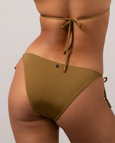 Understatement Strappy Bikini Briefs Olive In Brown