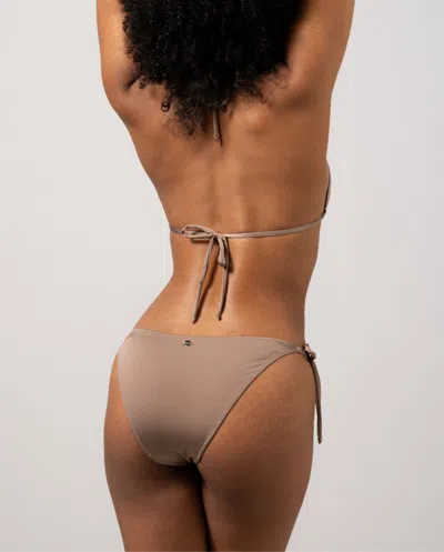 Understatement Strappy Bikini Briefs Mauve In Brown