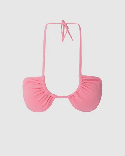 Understatement Strappy Bandeau Bikini Top Candy Pink