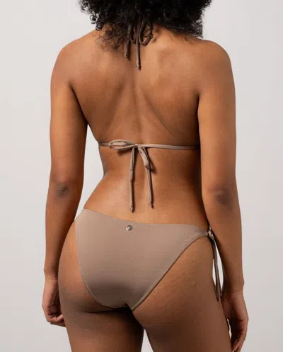Understatement Strappy Bikini Briefs Mauve In Brown