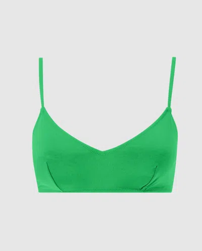 Understatement Strappy Scoop Bikini Top Kelly Green In Green