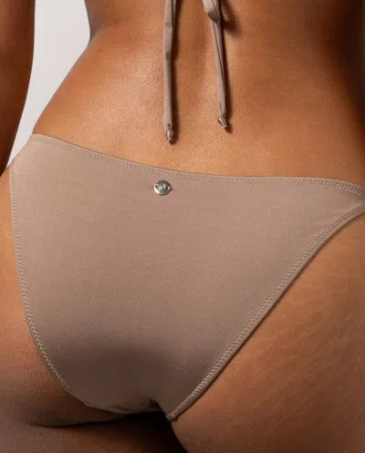 Understatement Strappy Bikini Briefs Mauve In Brown