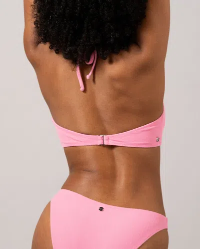 Understatement Strappy Bandeau Bikini Top Candy Pink