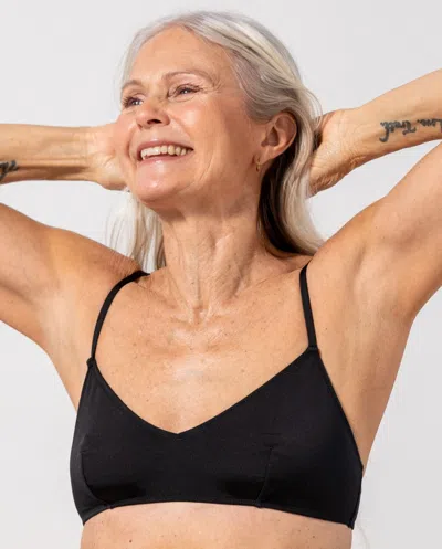 Understatement Strappy Scoop Bikini Top Black