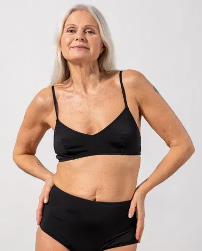 Understatement Strappy Scoop Bikini Top Black