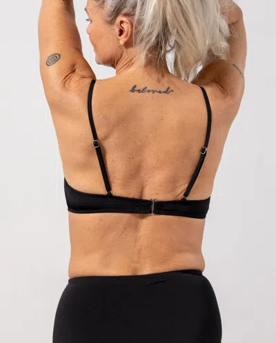 Understatement Strappy Scoop Bikini Top Black