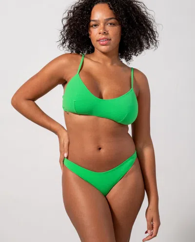 Understatement Strappy Scoop Bikini Top Kelly Green In Green