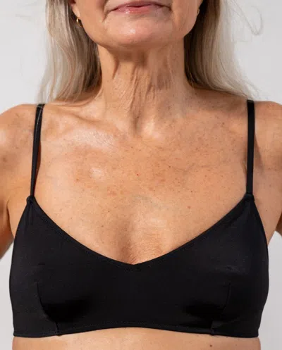 Understatement Strappy Scoop Bikini Top Black