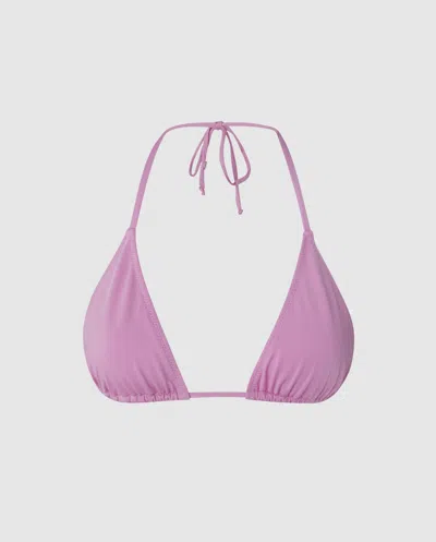 Understatement Strappy Triangle Bikini Top Lavender In Purple
