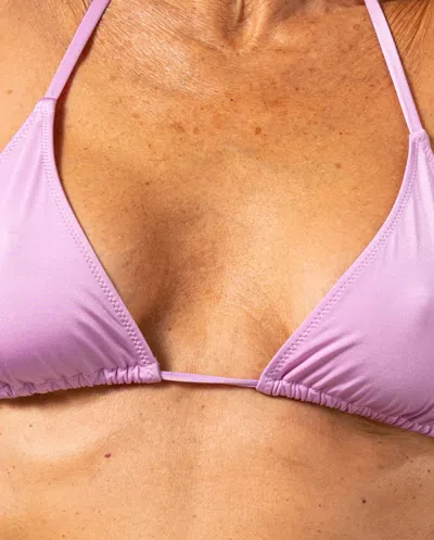 Understatement Strappy Triangle Bikini Top Lavender In Purple