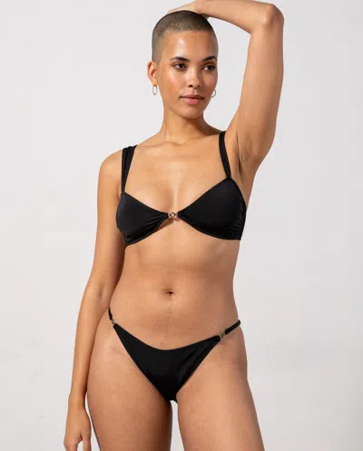 Understatement Tanga Bikini Briefs Black In Black