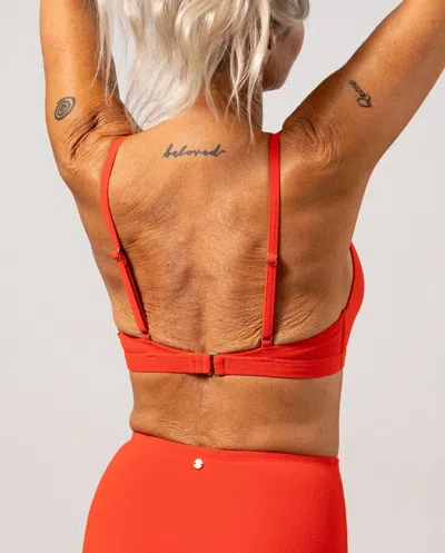 Understatement Triangle Bikini Top Papaya In Red