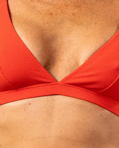 Understatement Triangle Bikini Top Papaya In Red