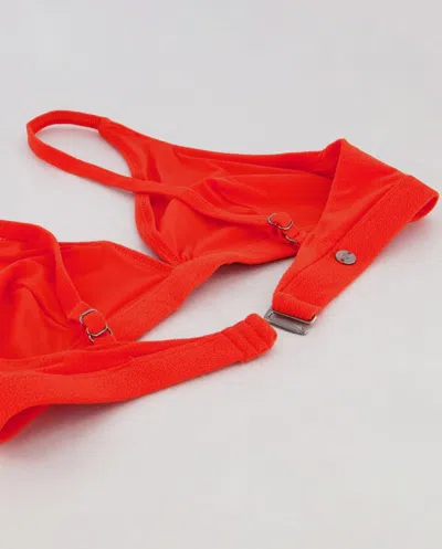 Understatement Triangle Bikini Top Papaya In Red