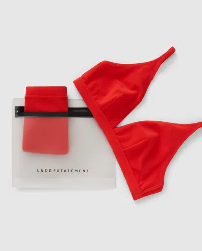 Understatement Triangle Bikini Top Papaya In Red