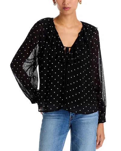 Rails Honora Polka-dot Chiffon Blouse In Multi