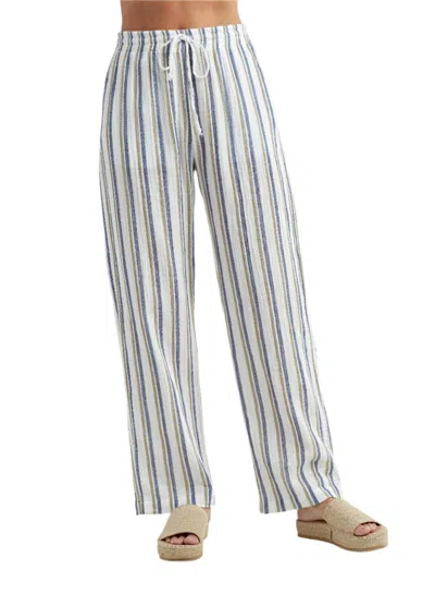 Red Haute Stripe Gauze Pants In White Multi In Gray