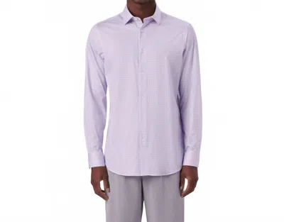 Bugatchi Uomo James Gingham Check Print Shirt In Lilac In Purple