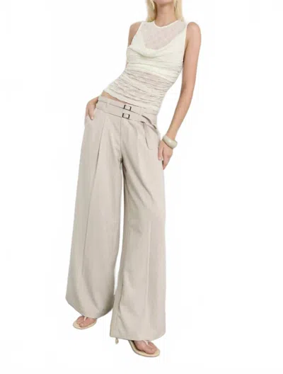 Sovere / Venus Cowl Mesh Top In Cream In Multi