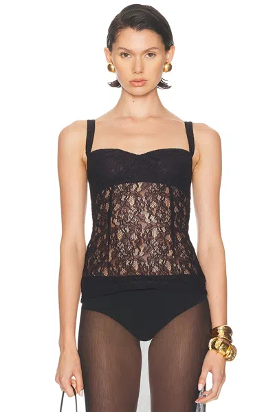 Dolce & Gabbana Bustier Top In Black