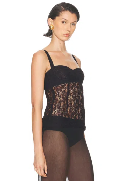 Dolce & Gabbana Bustier Top In Black
