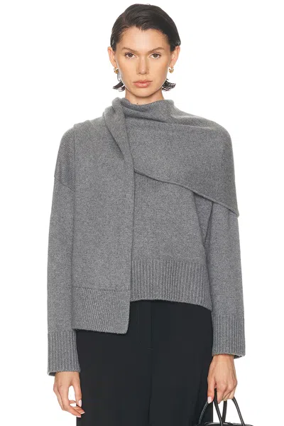 Simkhai Elson Scarf Sweater Heather Grey In Gray