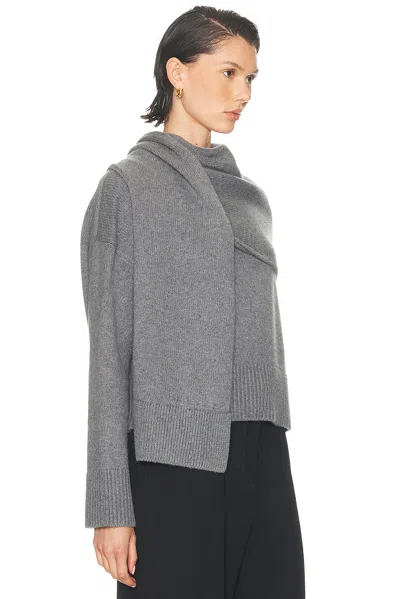 Simkhai Elson Scarf Sweater Heather Grey In Gray