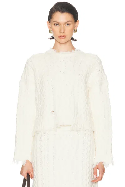 Simkhai Felix Cropped Sweater In Neutral