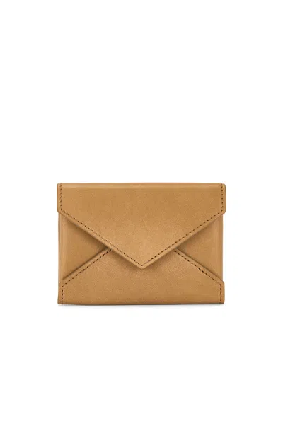Saint Laurent Flap Card Case In Brown