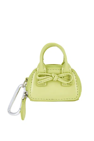 Sandy Liang Mini Secure Bag Key Chain In Green