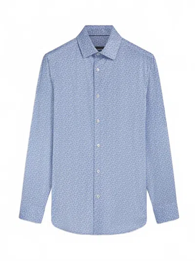 Bugatchi Uomo Men's James Long Sleeve Shirt In Air Blue Dots