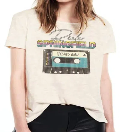 Prince Peter Rick Springfield Cassette Cropped Tee In White In Multi