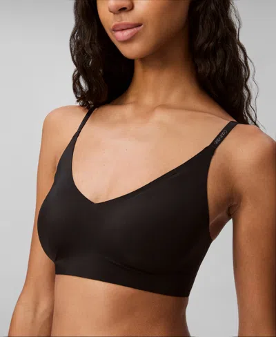 Calvin Klein Invisibles Triangle Bralette In Black