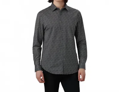Bugatchi Uomo James Nail & Tack Print Shirt In Black In Gray