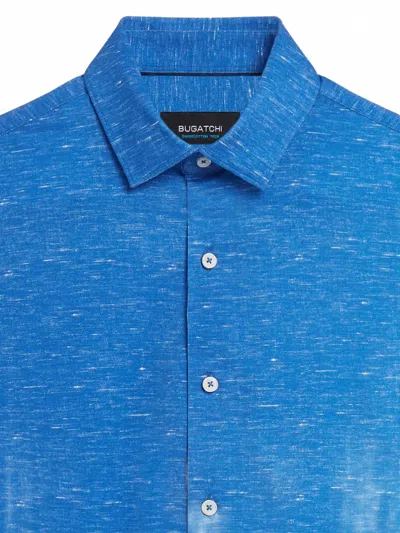 Bugatchi Uomo Men's Ooohcotton Tech Long Sleeve Shirt In Blue