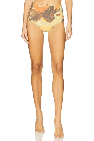 Free People X Revolve X Free-est Printed Billie High Waist Bottom In Yellow