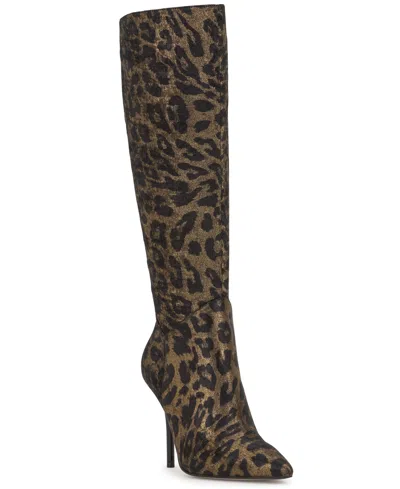 Jessica Simpson Women's Lovienn Stiletto Knee-high Dress Boots In Neutral