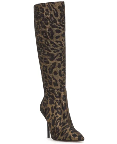 Jessica Simpson Women's Lovienn Stiletto Knee-high Dress Boots In Neutral