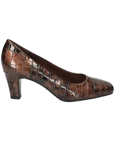 Easy Street Women's Poet Square Toe Pumps In Brown