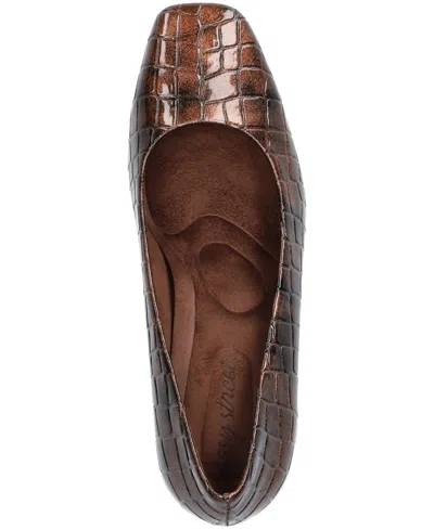 Easy Street Women's Poet Square Toe Pumps In Brown