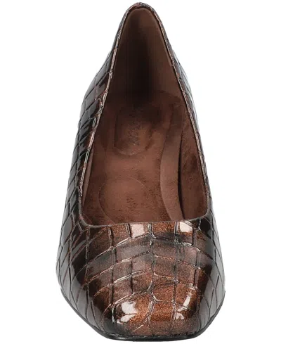 Easy Street Women's Poet Square Toe Pumps In Brown