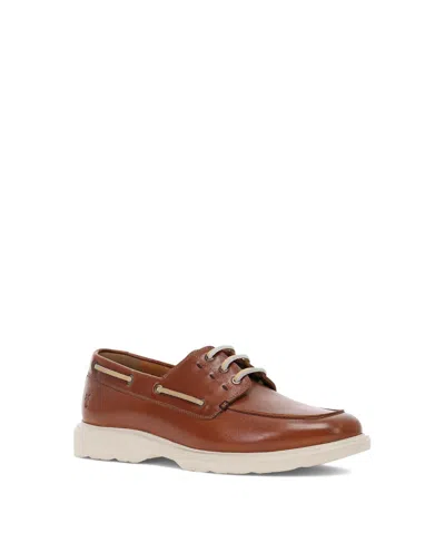 Frye Men's Connor Leather Boat Shoes In Red